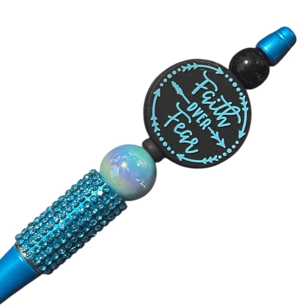 Bling Faith Over Fear custom pen - Picture 3 of 4